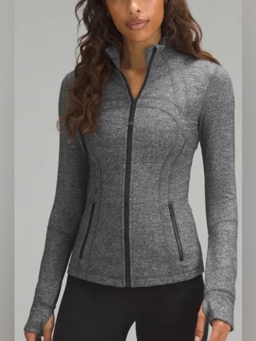 Lululemon Define Jacket Size 6 Heathered Gray Full Zip Running Yoga Jacket